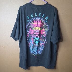 Sullen Men's Black and Pink Graphic Tee